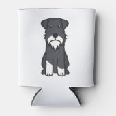 Miniatuur Schnauzer Dog Cartoon Blikjeskoeler (Voorkant)