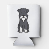 Miniatuur Schnauzer Dog Cartoon Blikjeskoeler (Achterkant)