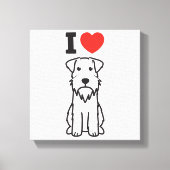 Miniatuur Schnauzer Dog Cartoon Canvas Afdruk (Voorkant)