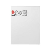 Miniatuur Schnauzer Dog Cartoon Notitieblok (Linkerzijde)