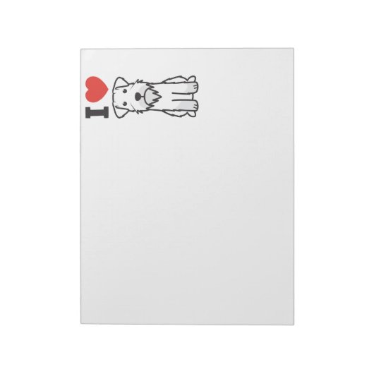 Miniatuur Schnauzer Dog Cartoon Notitieblok (Linkerzijde)