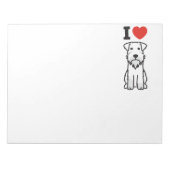 Miniatuur Schnauzer Dog Cartoon Notitieblok (Voorkant)