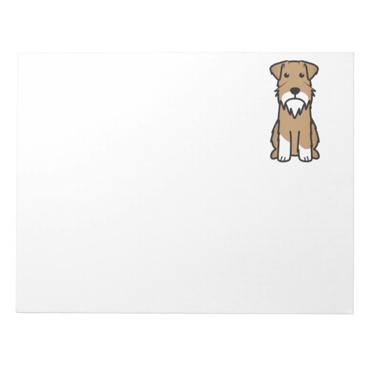 Miniatuur Schnauzer Dog Cartoon Notitieblok (Voorkant)
