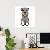 Miniatuur Schnauzer Dog Cartoon Poster (Thuiskantoor)