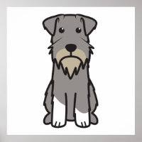 Miniatuur Schnauzer Dog Cartoon