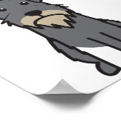 Miniatuur Schnauzer Dog Cartoon Poster (Hoek)