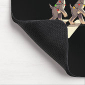 Miniatuur Schnauzer Dog Crossing Road Xmas Muismat (Hoek)