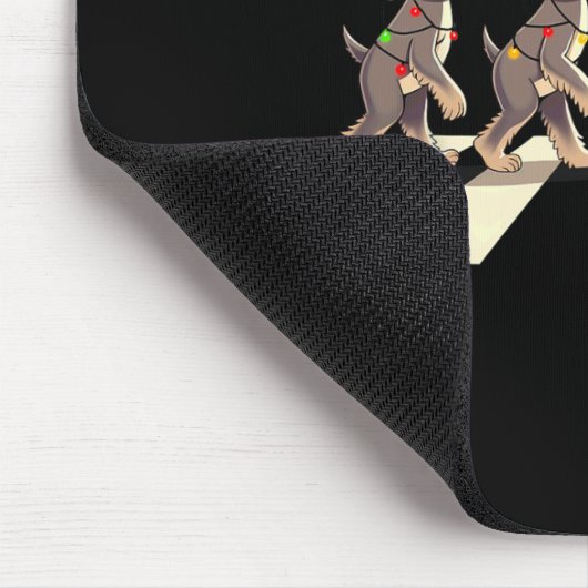 Miniatuur Schnauzer Dog Crossing Road Xmas Muismat (Hoek)