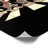 Miniatuur Schnauzer Dog Crossing Road Xmas Poster (Hoek)