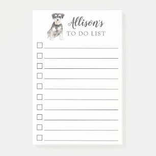 Miniatuur Schnauzer Dog gepersonaliseerd om lijst  Post-it® Notes
