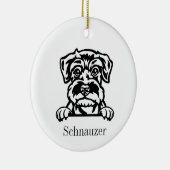Miniatuur Schnauzer dog ornament (Rechts)