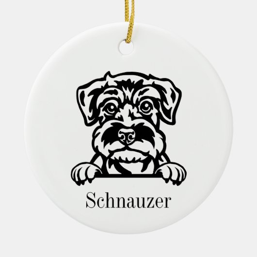 Miniatuur Schnauzer dog ornament (Voorkant)