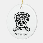 Miniatuur Schnauzer dog ornament (Links)
