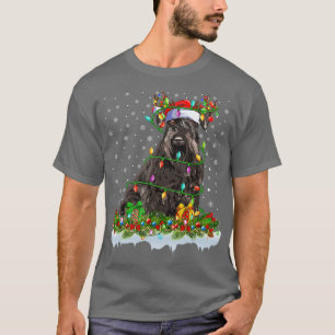Miniatuur Schnauzer Dog Santa Hat Reindeer Christm T-shirt