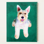 Miniatuur Schnauzer Dog Water Color Art Painting Planner (Achterkant)