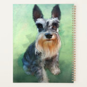 Miniatuur Schnauzer Dog Water Color Art Painting Planner (Achterkant)
