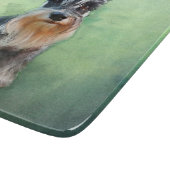 Miniatuur Schnauzer Dog Water Color Art Painting Snijplank (Hoek)