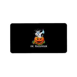 Miniatuur Schnauzer Ew Halloween Pumpkin Washing Etiket