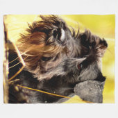 Miniatuur-schnauzer Fleece Deken (Voorkant (Horizontaal))