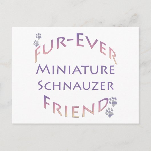 Miniatuur Schnauzer Furever Briefkaart (Voorkant)