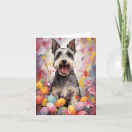 Miniatuur Schnauzer Gelukkig Pasen Kaart