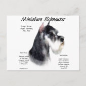 Miniatuur Schnauzer Geschiedenisontwerp Briefkaart (Voorkant)