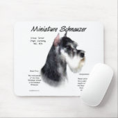 Miniatuur Schnauzer Geschiedenisontwerp Muismat (Met muis)