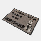 Miniatuur Schnauzer Gift, Aangepast op maat Deurmat (Schuin)
