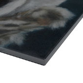 Miniatuur Schnauzer - Glazen snijvlak Snijplank (Hoek)