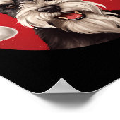 Miniatuur Schnauzer Grappige Kerstmis Moeder Vader Poster (Hoek)