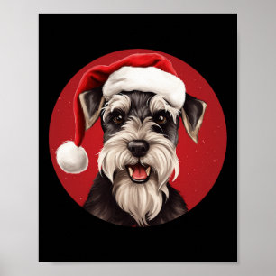 Miniatuur Schnauzer Grappige Kerstmis Moeder Vader Poster
