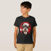 Miniatuur Schnauzer Grappige Kerstmis Moeder Vader T-shirt (Voorkant volledig)