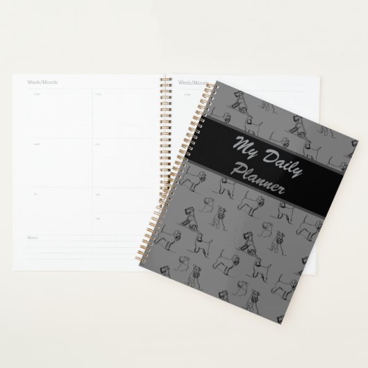 Miniatuur Schnauzer Grijs Planner (Display)
