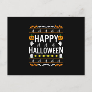 Miniatuur Schnauzer Halloween Lazy Ugly Costume Briefkaart