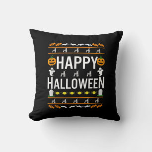 Miniatuur Schnauzer Halloween Lazy Ugly Costume Kussen