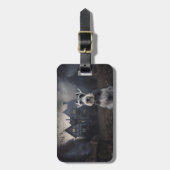 Miniatuur Schnauzer Halloween Scary Bagagelabel (Voorkant verticaal)