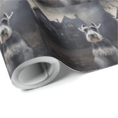 Miniatuur Schnauzer Halloween Scary Cadeaupapier (Rol Hoek)