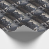 Miniatuur Schnauzer Halloween Scary Cadeaupapier (Hoek)