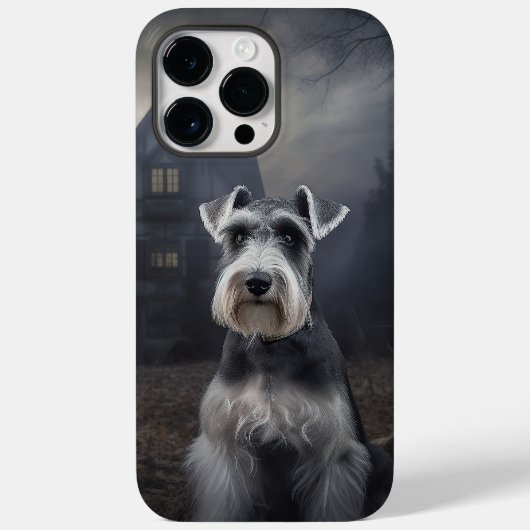 Miniatuur Schnauzer Halloween Scary Case-Mate iPhone Case (Achterkant)