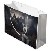 Miniatuur Schnauzer Halloween Scary Groot Cadeauzakje (Achterkant Gekanteld)