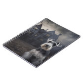 Miniatuur Schnauzer Halloween Scary Notitieboek (Linkerzijde)