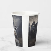 Miniatuur Schnauzer Halloween Scary Papieren Bekers (Links)