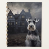 Miniatuur Schnauzer Halloween Scary Planner (Voorkant)
