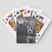 Miniatuur Schnauzer Halloween Scary Pokerkaarten (Achterkant)