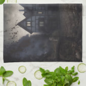 Miniatuur Schnauzer Halloween Scary Theedoek (Gevouwen)