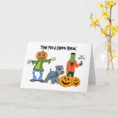 Miniatuur Schnauzer Halloween Wenskaart Kaart (Gele Bloem)