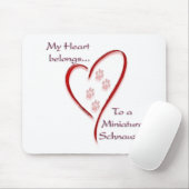 Miniatuur Schnauzer Hart behoort Muismat (Met muis)