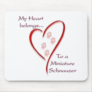 Miniatuur Schnauzer Hart behoort Muismat