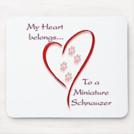 Miniatuur Schnauzer Hart behoort Muismat (Voorkant)