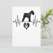 Miniatuur Schnauzer Heartbeat Feestdagenkaart (Staand voorkant)